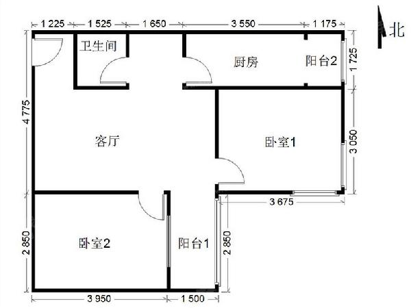 杏林苑 2室1厅1卫