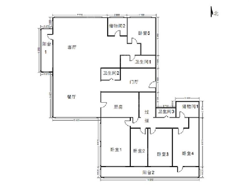 酒仙公寓五室二厅三卫